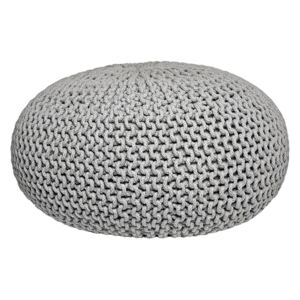 Pouf tricotat LABEL51 Knitted XL, gri