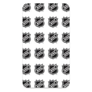 Lenjerie de pat NHL Logo White, din bumbac, 90 x 200 cm