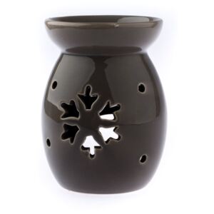 Lampă aromaterapie din ceramică cu model de fulg de nea Dakls, maro