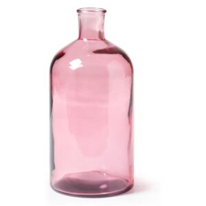 Vază din sticlă La Forma Semplice, înălțime 28 cm, roz
