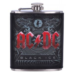 Butelcuta (plosca) inox pentru bauturi alcoolice AC/DC - Black Ice