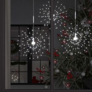 Lampă cu artificii de Crăciun 140 LED alb rece 50 cm exterior
