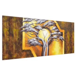 Tablou oriental cu cu pom și soare (Modern tablou, K014067K12050)