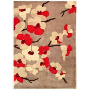 Covor Floral Blossom, Rosu, 160x230