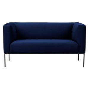 Canapea din catifea cu 2 locuri Windsor & Co Sofas Neptune, albastru închis
