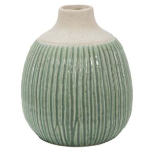 Vază decorativă Aurora, 21.5x17.5x17.5 cm, ceramica, verde