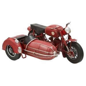 Machetă motocicletă Leonardo, 15x31x22 cm, metal, rosu
