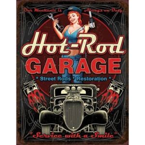 Hot Rod Garage - Pistons Placă metalică, (31,5 x 40 cm)