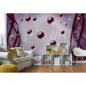 Fototapet GLIX - 3D Abstract Purple + adeziv GRATUIT Tapet nețesute - 416x254 cm