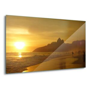 Tablou pe sticlă - Rio Sunset 4 x 30x80 cm