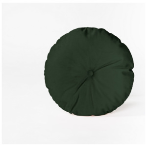 Pernă decorativă rotundă Velvet Atelier Dark Green, ⌀ 45 cm