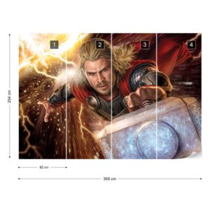 Fototapet - Marvel Thor Vliesová tapeta - 368x254 cm