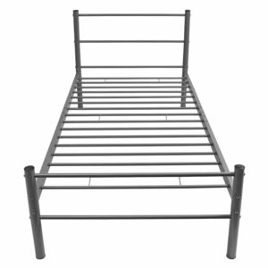 Cadru de pat, 90 x 200 cm, metal, negru