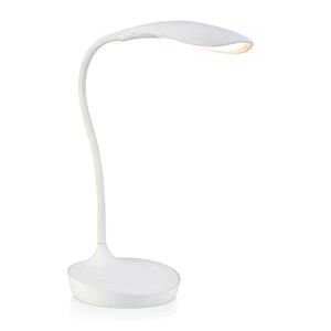 Lampa birou alba din plastic 45 cm Swan USB Markslojd