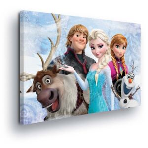 Tablou - Disney Frozen Kristoff, Anna, Elza, Olaf, Sven II 60x40 cm