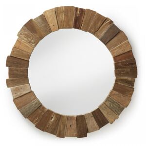 Oglinda rotunda din lemn tec 110 cm Nedmac La Forma