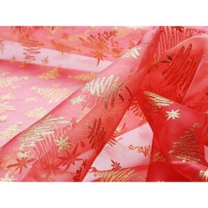 Goldea oranja decorativă rosie de crăciun 031 - lătime 150 cm 150 cm