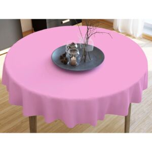 Goldea față de masă din bumbac roz - rotundă Ø 60 cm