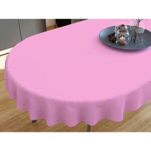 Goldea față de masă din bumbac roz - ovale 40 x 80 cm
