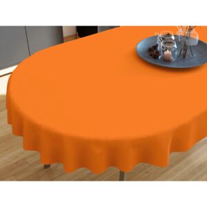Goldea față de masă din bumbac portocaliu - ovale 40 x 80 cm