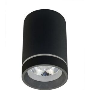 Spot fix LED aplicat AZzardo Bill, 10W, negru, rotund, IP20