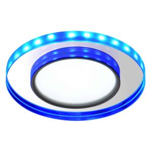 Spot fix LED incastrat Candellux , 8W, albastru-transparent, rotund, IP20