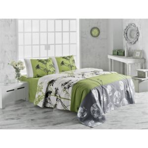 Cuvertura de pat,100%bumbac, 200x230cm, Victoria, model Belezza verde
