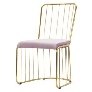 Set 2 scaune cu o construcție aurie Mauro Ferretti Sedia, roz