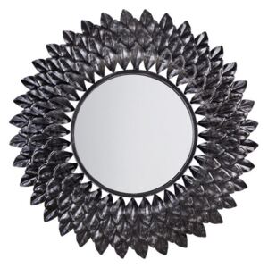 Oglinda de perete Larrau, argintie, diametru 70 cm