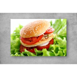 Tablouri Canvas Food - Burger cu rosii