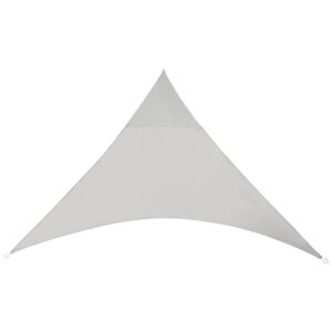 [en.casa]® Copertina parasolar rezistenta la apa, 300 x 300 x 300 cm, poliester/poliuretan, triunghiulara, gri deschis