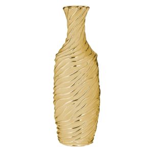 Vază din ceramică InArt, înălțime 39 cm, auriu