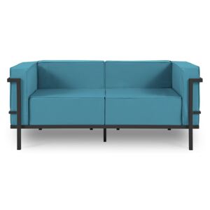 Canapea cu două locuri, adecvată pentru exterior Calme Jardin Cannes, albastru - negru