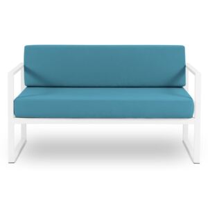 Canapea cu două locuri, adecvată pentru exterior Calme Jardin Nicea, albastru