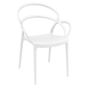 Set 4 scaune de grădină Resol Mila, alb