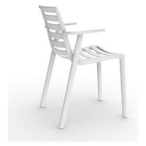 Set 2 scaune de grădină cu cotierei Resol Slatkat, alb