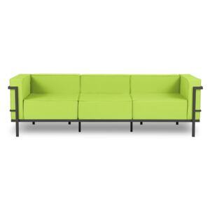 Canapea cu 3 locuri adecvată pentru exterior Calme Jardin Cannes, verde lime - negru