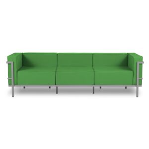 Canapea cu 3 locuri adecvată pentru exterior Calme Jardin Cannes, gri - verde