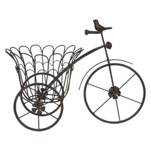 Suport ghiveci flori metal maro model bicicleta 44 cm x 24 cm x 32 cm