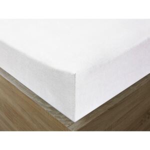 Goldea cearceafuri de pat din jersey cu elastic - alb 60 x 120 cm