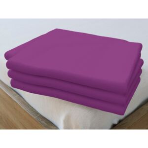 Goldea cearceafuri de pat din bumbac - violet 140 x 240 cm