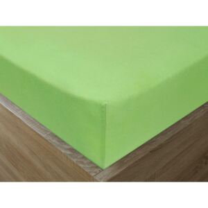 Goldea cearceafuri de pat din jersey cu elastic - verde deschis 90 x 200 cm