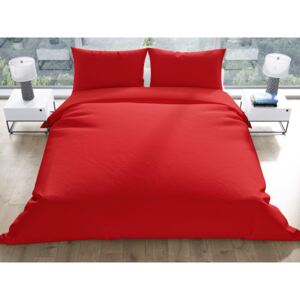 Goldea lenjerie de pat din bumbac - roșu 140 x 220 a 70 x 90 cm