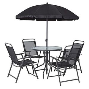 Set de gradina cu masa 4x scaune umbrela 180 cm