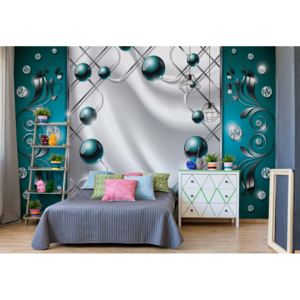 Fototapet - Abstract Modern Design Turquoise Vliesová tapeta - 250x104 cm