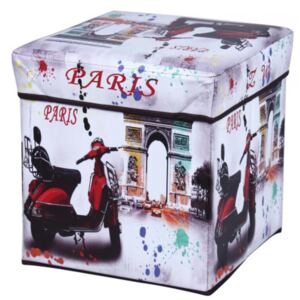 Taburet design PARIS cutie de depozitare :Arc de Triomphe