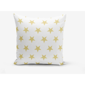 Față de pernă cu amestec din bumbac Minimalist Cushion Covers Mustard Color Star, 45 x 45 cm