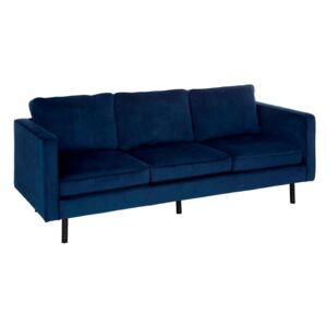 Canapea albastra din catifea 207 cm IXIA