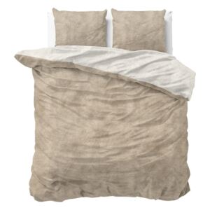 Lenjerie din flanelă pentru pat dublu Sleeptime Washed Cotton, 200 x 220 cm