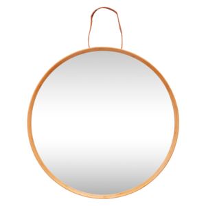 Oglinda rotunda cu rama din lemn 60 cm Hubsch